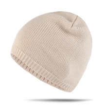 歐美新款秋冬男女帽子純色保暖針織保暖毛線套頭帽護耳帽包頭帽