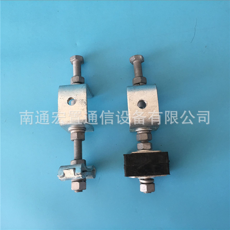 秦皇岛ADSS光缆塔用引下线夹厂家 钢带型固定金具 引下卡具