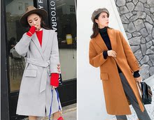 呢子大衣女中长款韩版2020宽松女装矮个子学生秋冬装反季羊毛外套