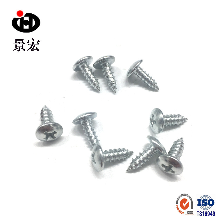 供应M5*20 TA白锌十字槽伞头大扁头尖尾自攻固定门板锁家具螺丝钉