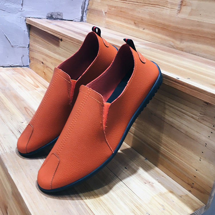 Autumn new men's loafers Korean style fashionable comfortable slip-on shoes simple low-top flat heel casual shoes