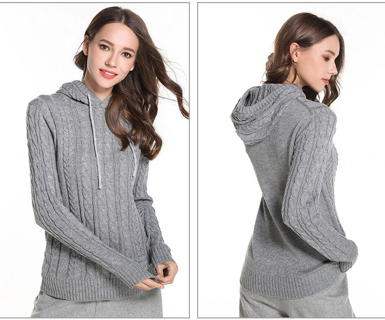 Casual Slim Hooded Knitwear NSYH22095