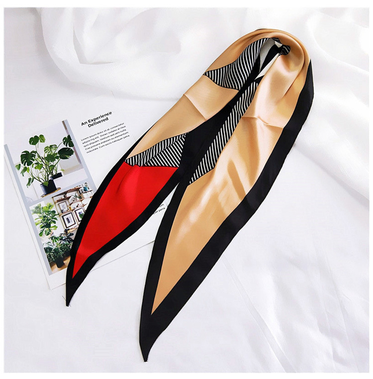 New Colorblock Diamond Small Scarf Fashion Shawl display picture 4