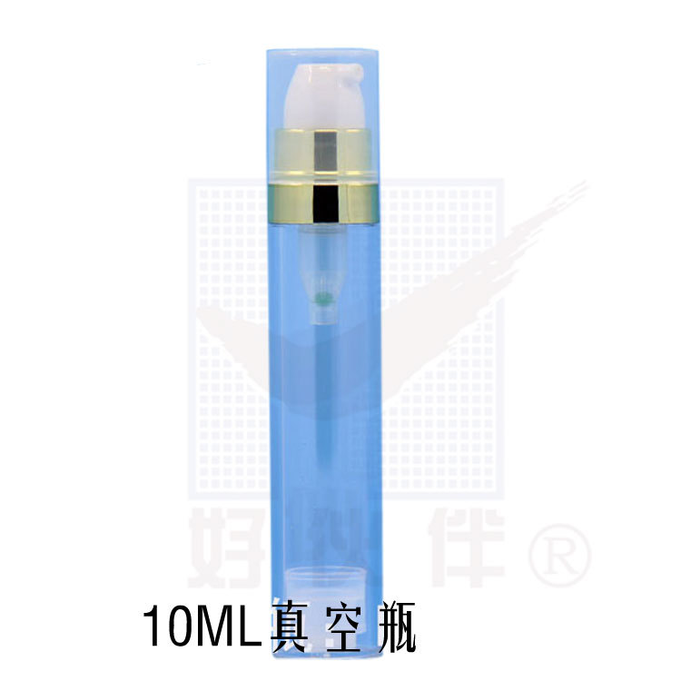 厂家大量供应15ml真空瓶 高档pc材质 真空乳液瓶 配压泵 圆柱形