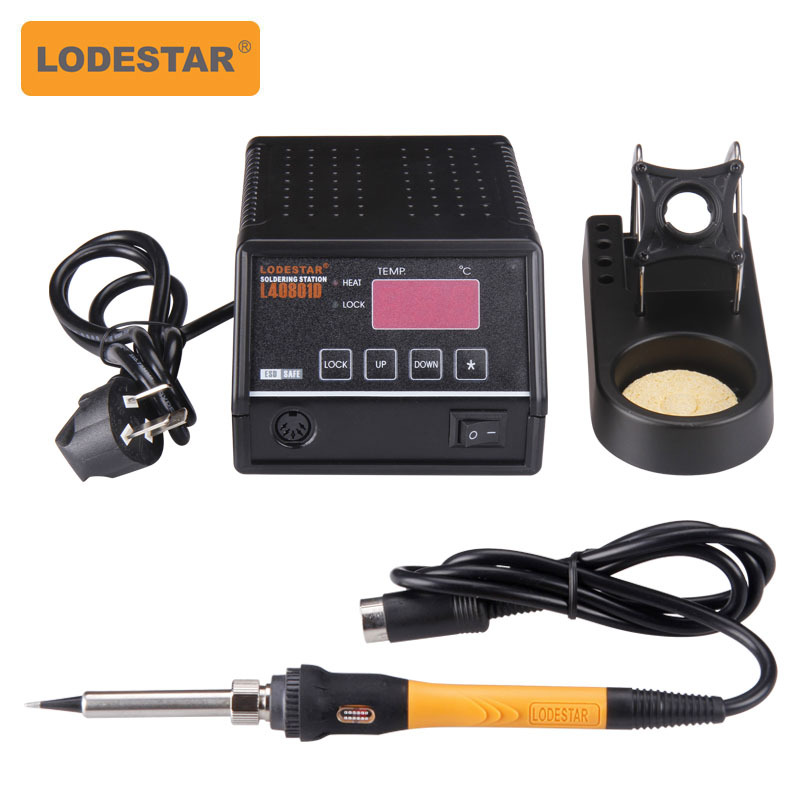 恒温焊台批发乐达L40801D数显智能无铅电焊台 60W智能调温电焊台