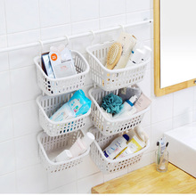 家居创意床头收纳挂篮置物篮厨房浴室洗漱挂篮卫生间塑料篮吊篮