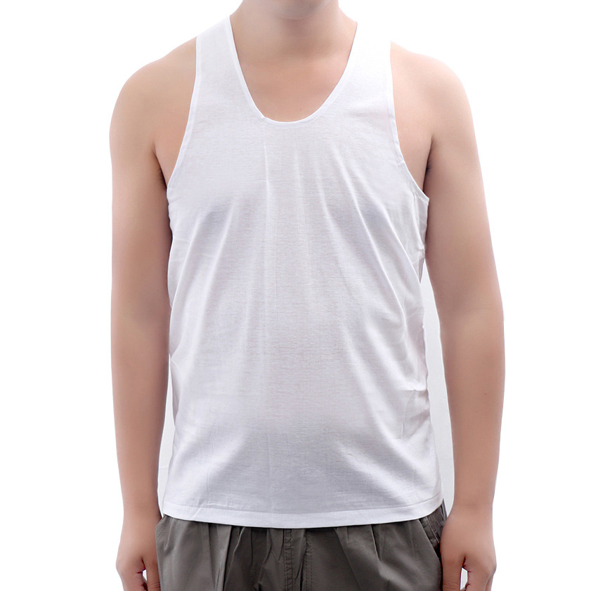 2019夏季男士汗布背心 中老年人太极拳汗衫 跨栏背心 透气吸汗|ms