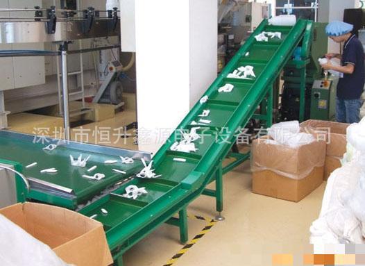 厂家批发 裙带流水线 带式爬坡皮带输送机 电子生产提升输送机