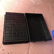 熟料生產藍色黑色托盤610*415*95汕頭塑膠方盤 廣州深圳注塑料盤