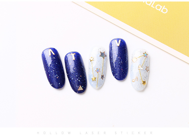 Nail Laser Hollow Decals Large Painted Printing Template Stickers display picture 6