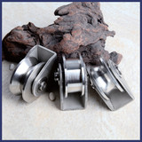 Полосы с полосчивым колесным колесами. Рельсовые рельсы из нержавеющей стали, тяжелые колесные колеса мобильные дверные роликовые направляющие