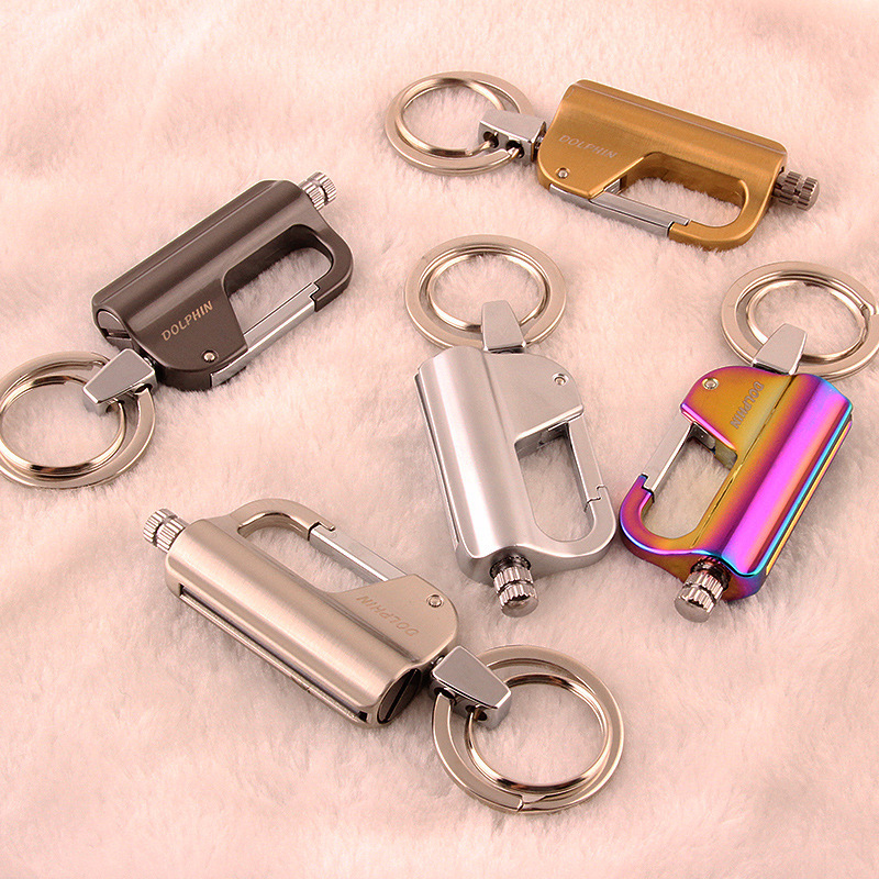 650 創意煤油金屬萬次火柴打火機個性帶鑰匙扣便攜式打火機批發