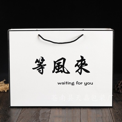 廠家直銷白卡紙手提袋 創意高檔禮品廣告商場購物服裝袋定制logo