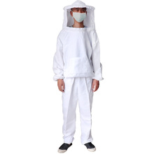 防蜂服 养蜂衣 纯白加厚防蜂衣 分体养蜂服 白色分体 连体防蜂衣