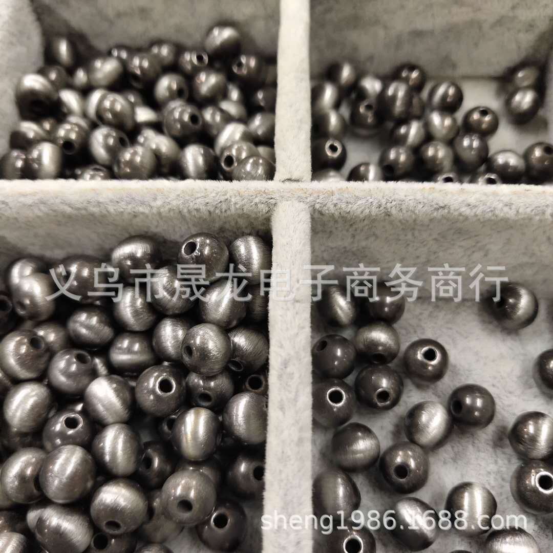 欧美复古拉丝古锡ccb项链圆珠纳瓦霍西部散珠做旧珠子