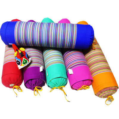 Buckwheat hull cervical vertebra pillow Cylinder Candy shaped Internal bile pillow case Home textiles Bedclothes Will pin gift