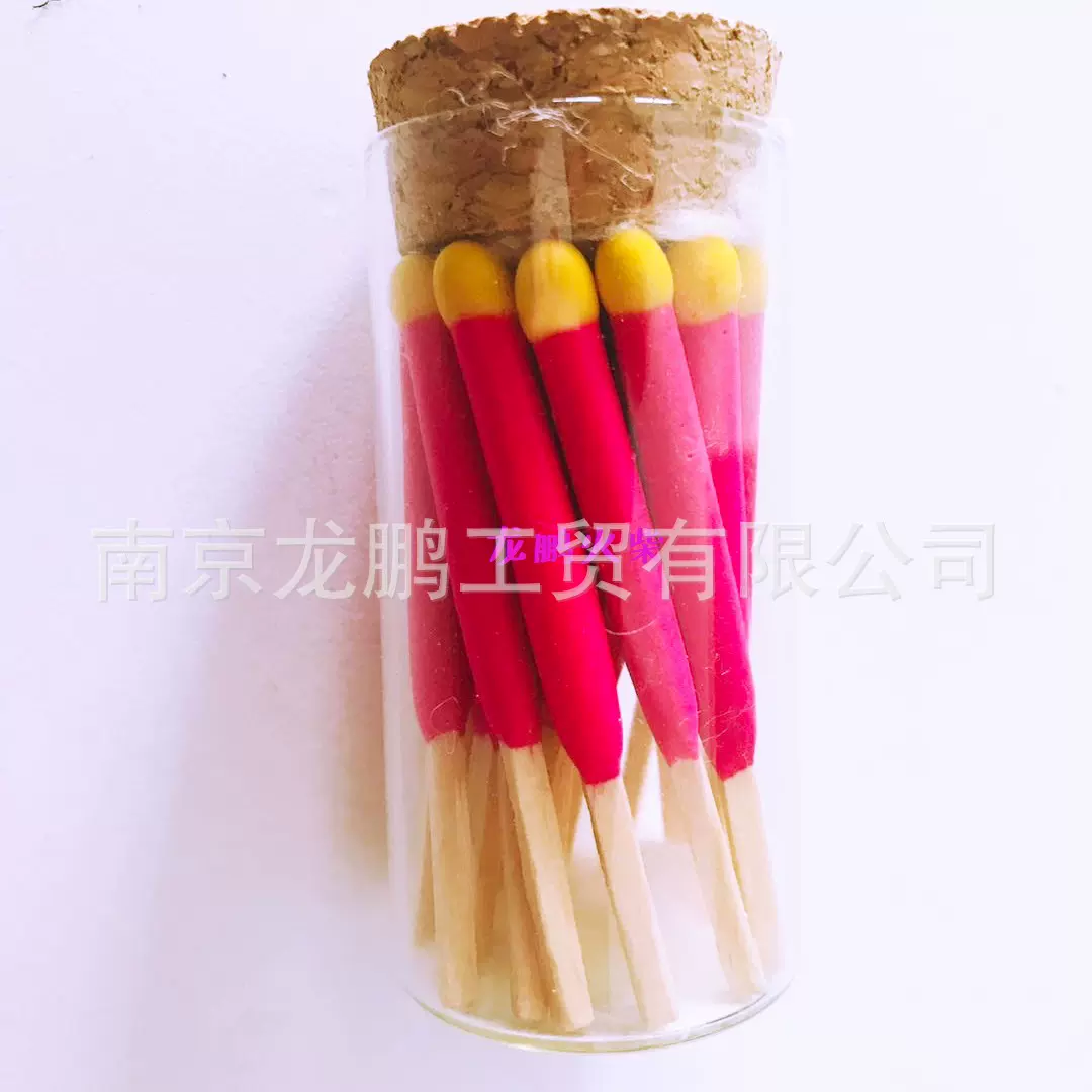 50mm彩色防风防水火柴 透明筒装 出口品质应急求生装备户外用品