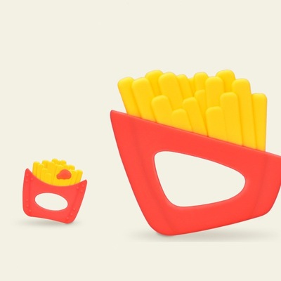 Cross border Direct selling Newborn child baby Dental gum Appease emotion Molar baby French fries Bite bite music silica gel Dental gum