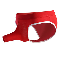 Longjiang's new men's sexy sexy briefs Modal breathable gun egg separated opening airplane pants underwear