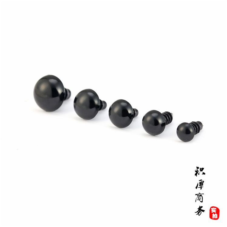 Ojos de plástico DIY arte ojos Todo Negro tornillo ojos peluche muñeca oso ojos accesorios a granel y 100 traje