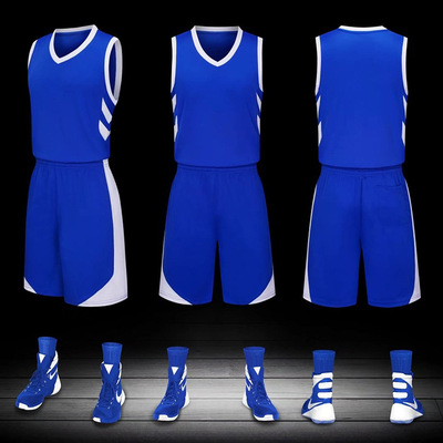 2018新款男士大装篮球服套装儿童速干运动背心光板比赛训练服定制