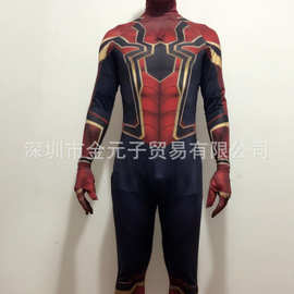 钢铁蜘蛛侠同款紧身衣复仇者联盟3cosplay服装超级英雄3D印花莱卡