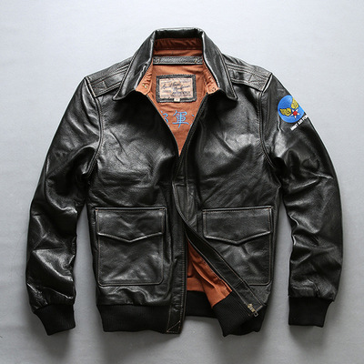 AVIREXFLY真皮皮衣 男A2空军飞行夹克皮衣 进口头层牛皮真皮夹克