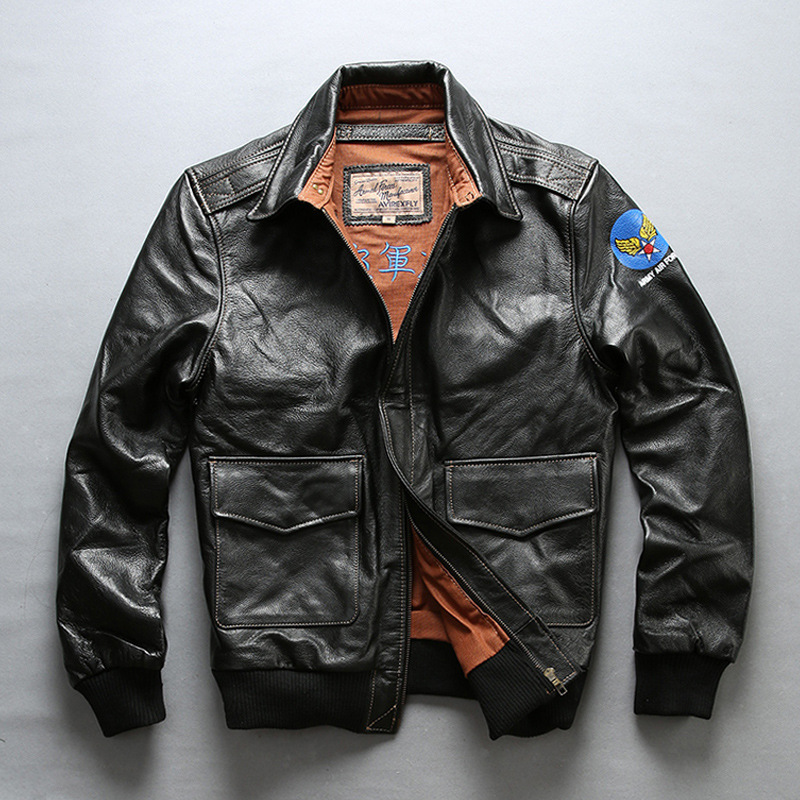 AVIREXFLY真皮皮衣 男A2空军飞行夹克皮衣 进口头层牛皮真皮夹克