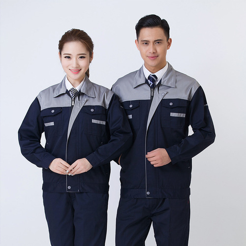 Factory direct sales of spring and autumn long-sleeved labor protection work clothes, welding engineering clothes, factory long-sleeved tops with customized LOGO