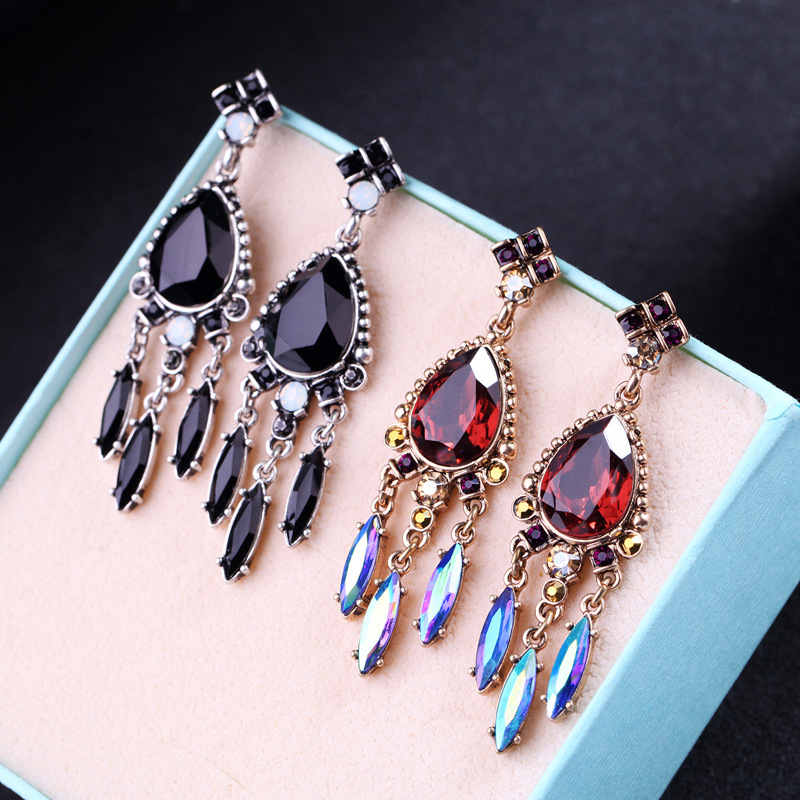 Alloy Fashion Geometric earring(Black-1) NHQD5082-Black-1