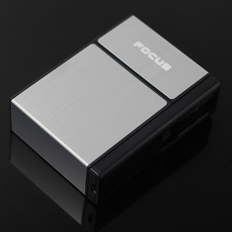 035A充电烟盒打火机20支装便携硬包个性创意男士