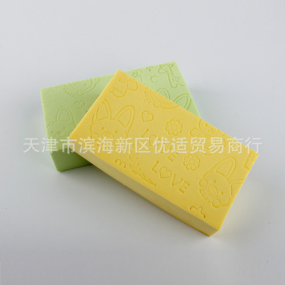 Piggy Cartoon Cuozao Sponge take a shower Rub mud Artifact baby Cuozao Density Lulu treasure printing sponge