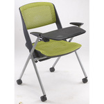 高档塑料培训椅 Mobby进口椅 带写字板会议椅 折叠培训椅