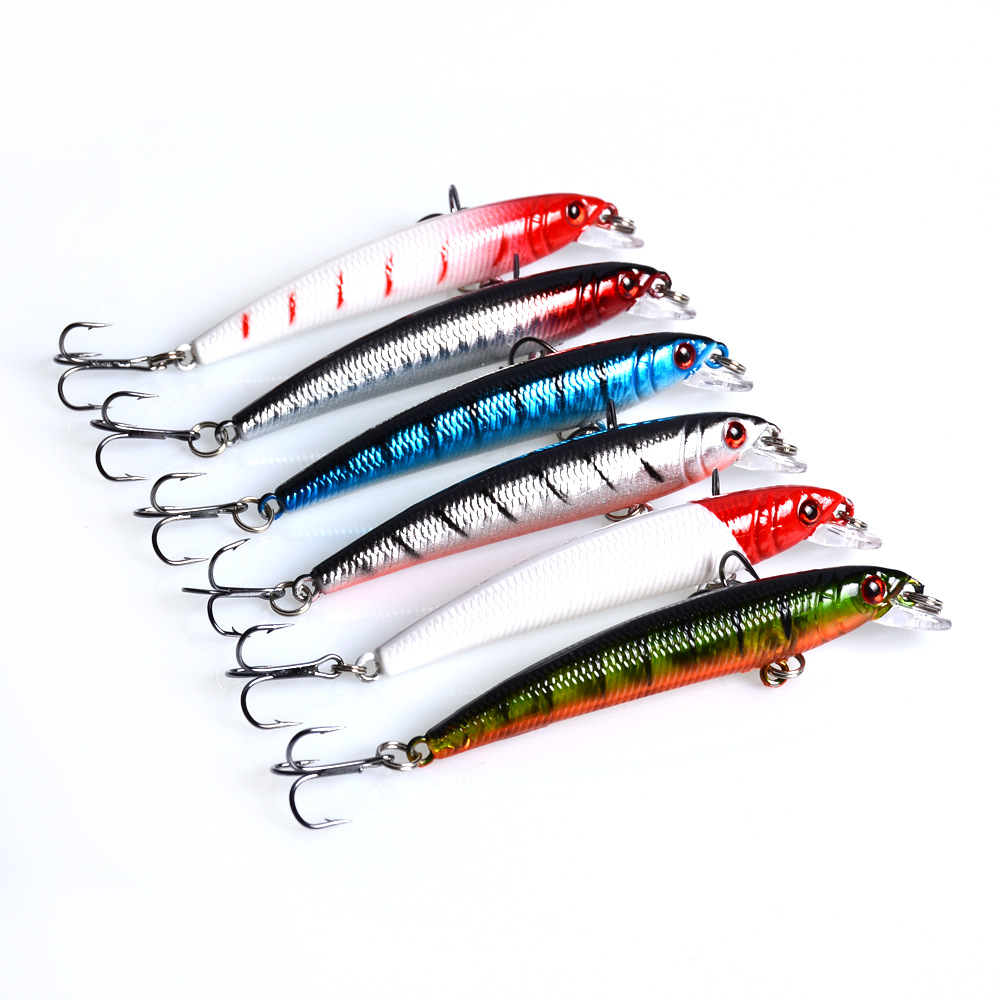 Sinking Minnow Lures Shallow Diving Minnow Baits Bass Trout Fresh Water Fishing Lure