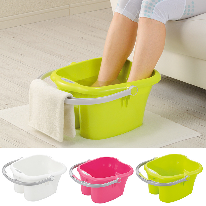 泡脚桶日本进口inomata按摩足浴盆家用洗脚盆便携洗脚桶泡脚盆|ms