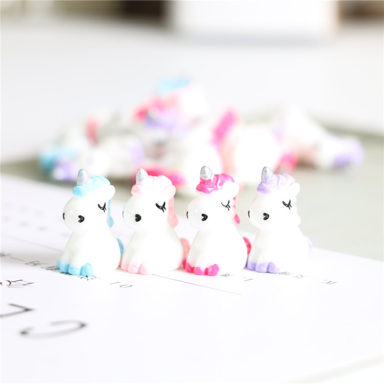 diy手机美容 饰品配件 立体独角兽摆件 钥匙扣挂件 微景观材料