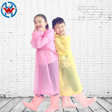 现货户外旅游半透明儿童雨衣时尚创意雨衣 加厚非一次性EVA雨衣厂