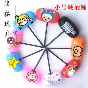 Factory direct PVC inflatable hammer LOGO toy cartoon printing hard handle hammer 1000 tons hammer