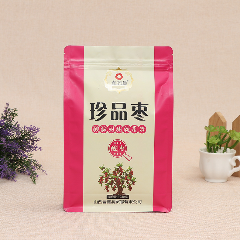 生产定制 八边封自立自封塑料袋 彩色枸杞红枣袋 优良品质