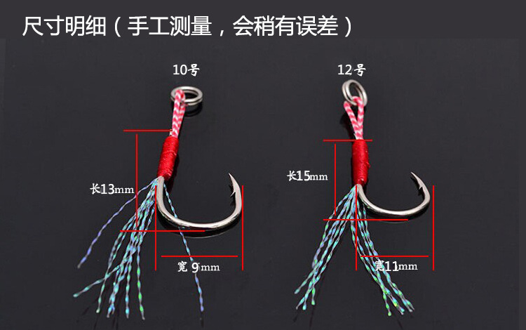 批发 海钓大物鐵板鈎带倒刺尹势尼鱼钩奥金铁板钩绑线钓鱼钩钩形-阿里巴巴