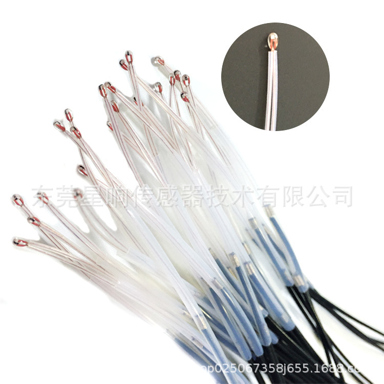 工厂直销 加热板用玻璃封装耐高温NTC温度探头 50k  温度传感器