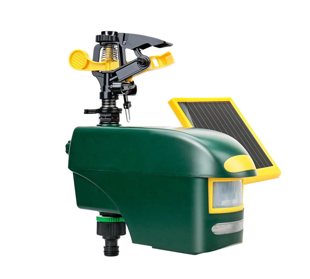 奥讯户外太阳能多功能喷水加闪光驱赶器（带超大尺寸太阳能板）