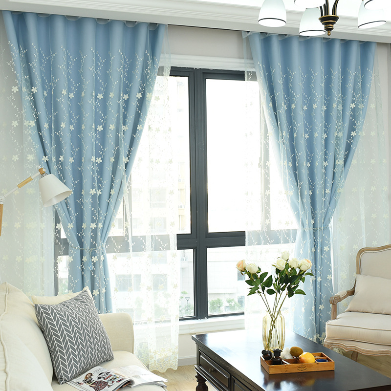 高精密窗帘 主播公主范双层遮光客厅卧室柯桥窗帘成品 厂家批发