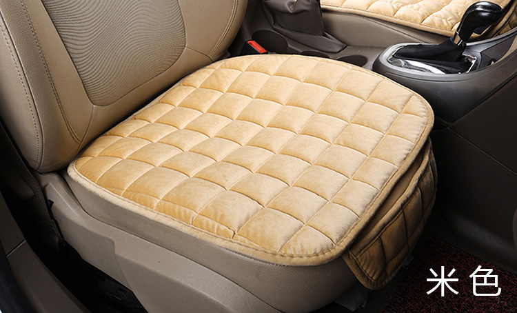Daifa wholesale car seat cushion winter plush monolithic short wool seat cushion three-piece set thick warm rear wool cushion