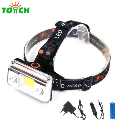 Super bright double LED Headlight USB charge Headlight glare outdoors Meet an emergency Bicycle clip Fixed focus Wearing Flashlight