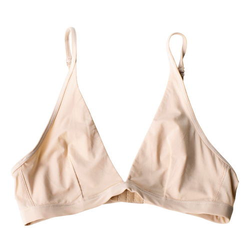 European and American comfortable thin style non-wired French triangle cup glossy bra for big breasts and small bikini for women's underwear