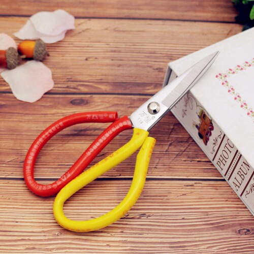 Manufacturer wholesale two-color household scissors, industrial fabric scissors, kitchen sharp stainless steel scissors dropshipping