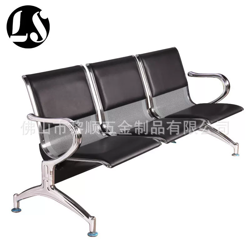 机场椅三人连排椅加坐垫候诊椅公共休息椅车站银行等候椅厂家