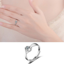 時尚天使之吻心形戒指女 日韓個性愛心開口指環 廠家手飾貨源批發