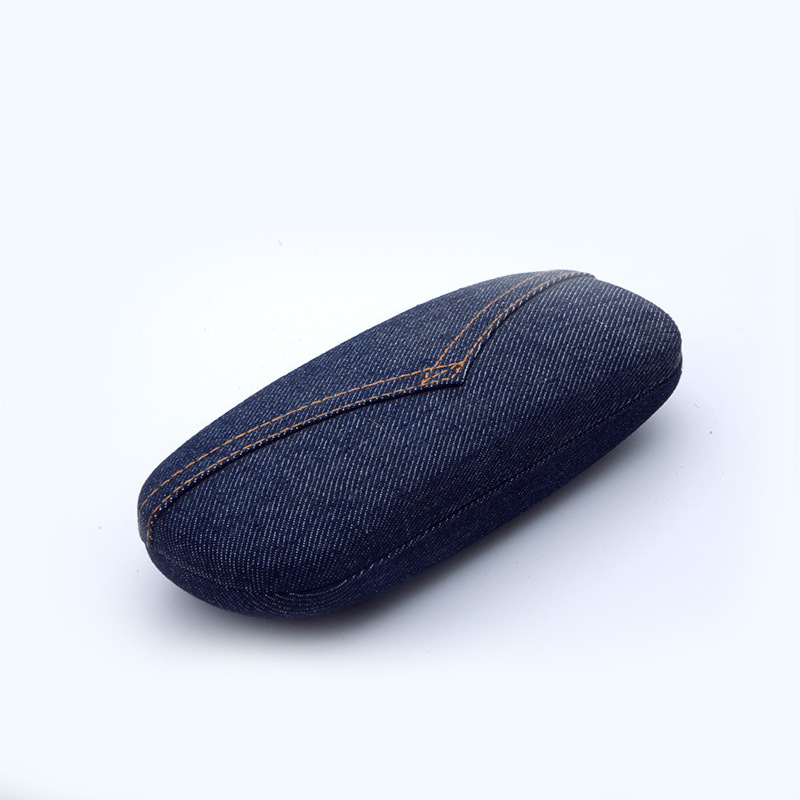 Interior liner gafas caso personalizado al por mayor miopía hembra macho retro marco grande/Denim gafas caso